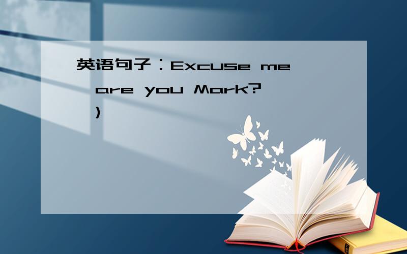 英语句子：Excuse me,are you Mark?')