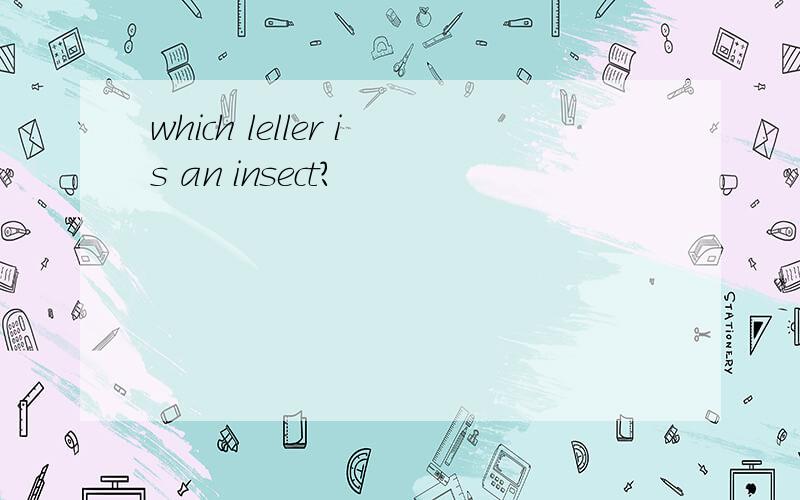 which leller is an insect?