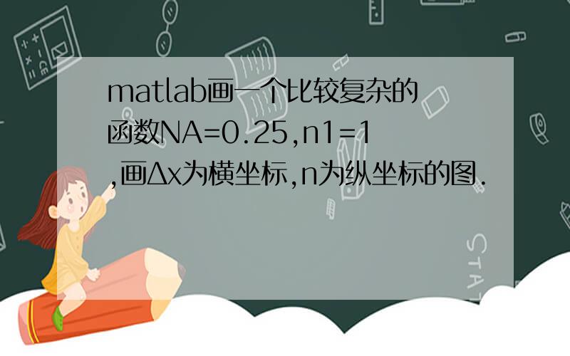 matlab画一个比较复杂的函数NA=0.25,n1=1,画Δx为横坐标,n为纵坐标的图.