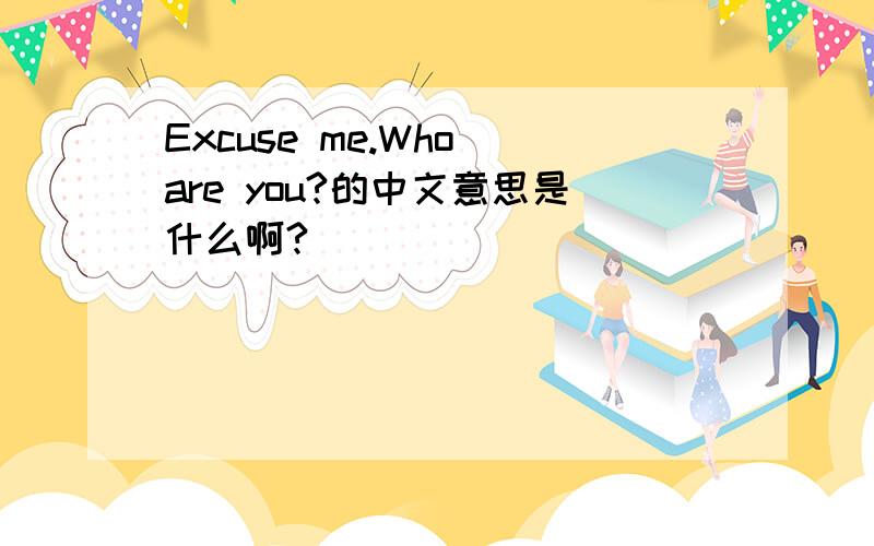 Excuse me.Who are you?的中文意思是什么啊?