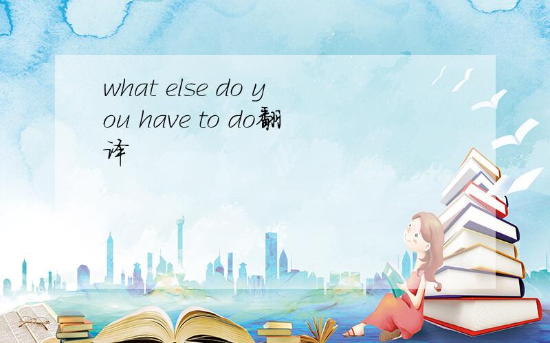 what else do you have to do翻译