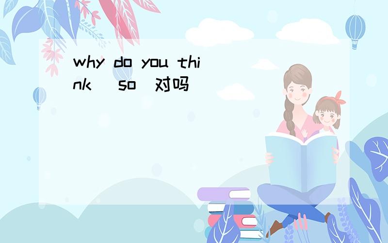 why do you think (so)对吗